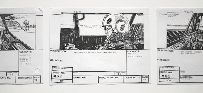 Imagen de un storyboard de película